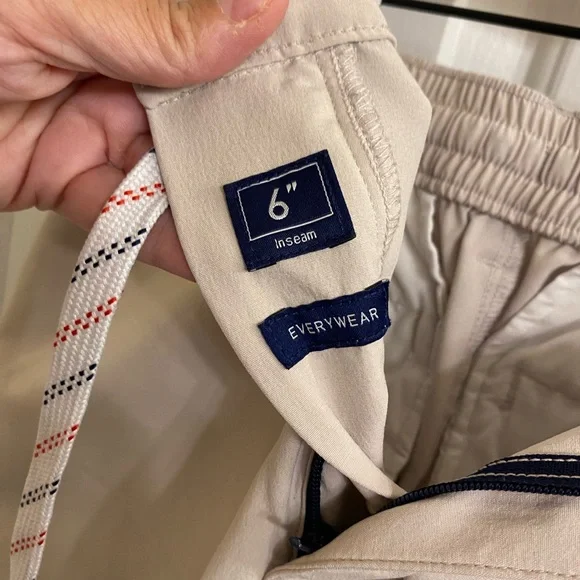 CHUBBIES 6” EVERYWEAR SHORTS MENS SMALL TAN DRAWSTRING EVERYDAY CASUAL SHORT EUC - Picture 7 of 15